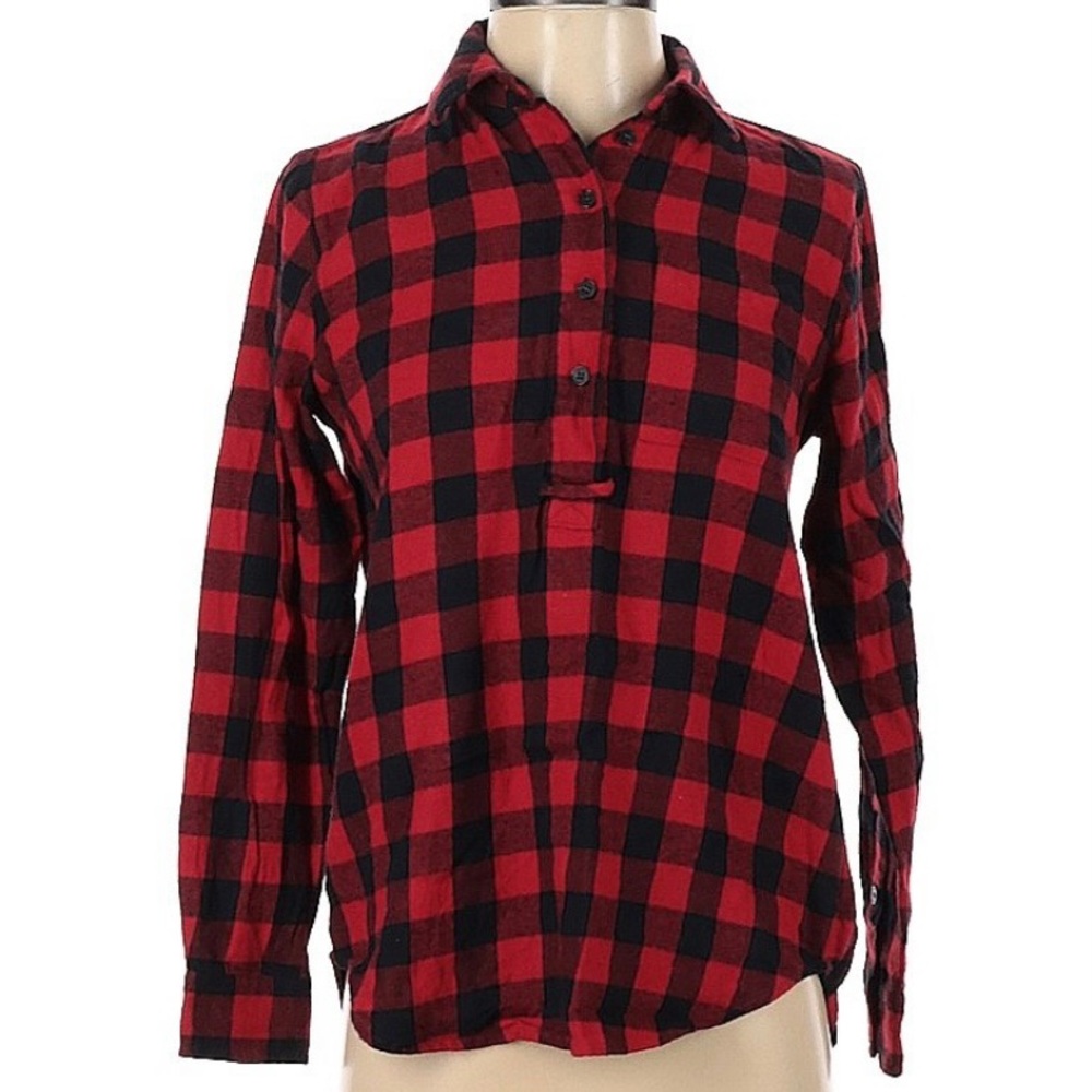 EUC Madewell buffalo check flannel shirt, size XS